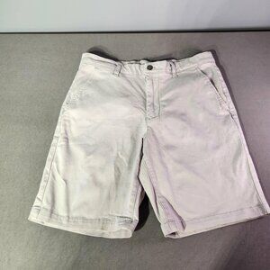 Men’s Everyday Flat Front Shorts – Size 32 – Soft Silver